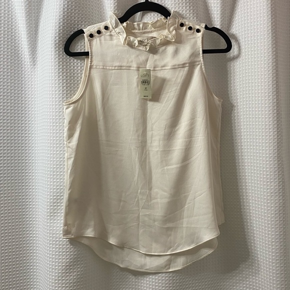NWT LOFT Petite Button Shoulder Tank - Picture 1 of 5